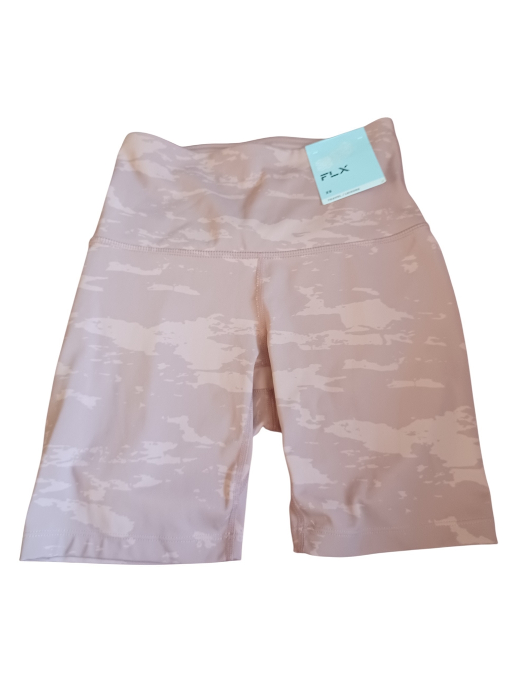 FLX High-Rise Bike Shorts — Blush Pink Camo